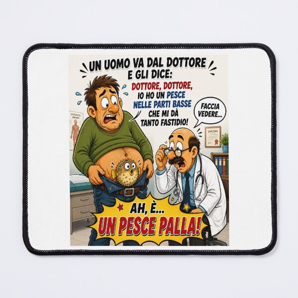 Item preview, Funny Doctor – Puffer Fish Cartoon Joke designed and sold by RipantinaFantasy .