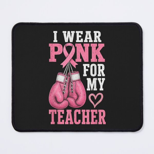 Item preview, I Wear Pink for My Teacher Breast Cancer Awareness Boxing Gloves designed and sold by abig-eiyana.