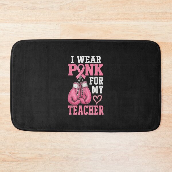 Item preview, I Wear Pink for My Teacher Breast Cancer Awareness Boxing Gloves designed and sold by abig-eiyana.