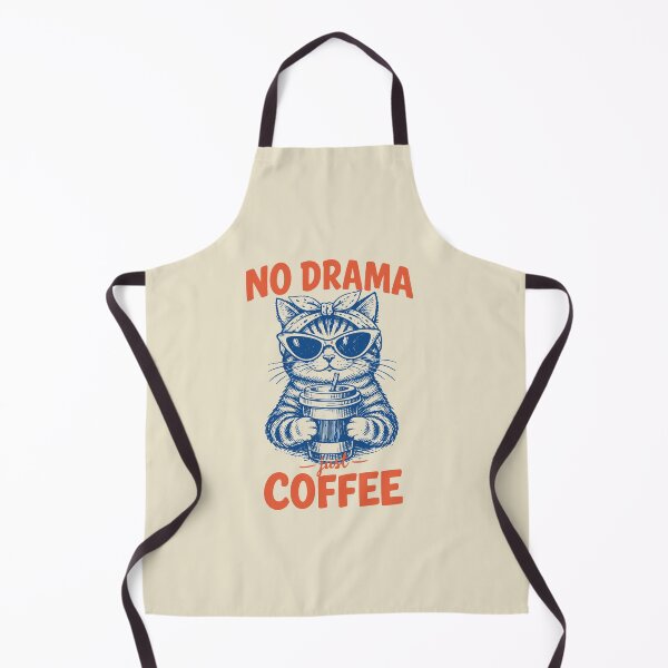 Item preview, No Drama Just Coffee - Sassy Cool Cat Coffee Lover designed and sold by Steele-Art.