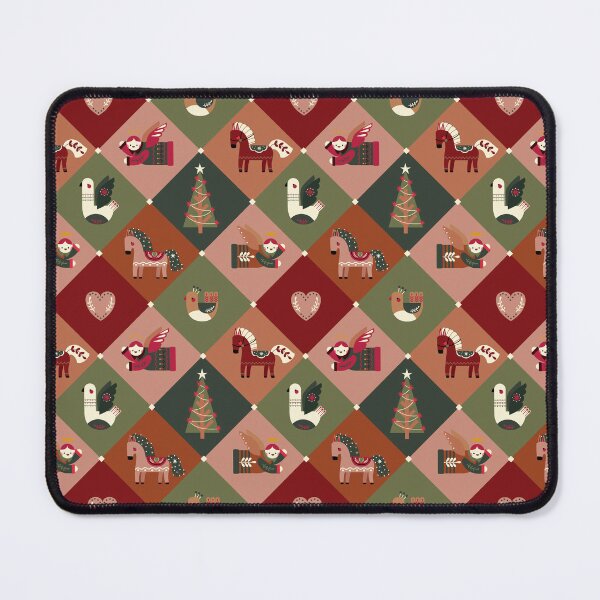 Item preview, Scandinavian Christmas Folk Art Seamless Pattern designed and sold by the-myro.