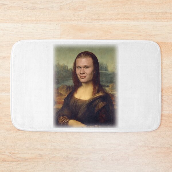 Item preview, Haaland Erling Mona Lisa Funny Soccer Art Parody designed and sold by HempressBeads.