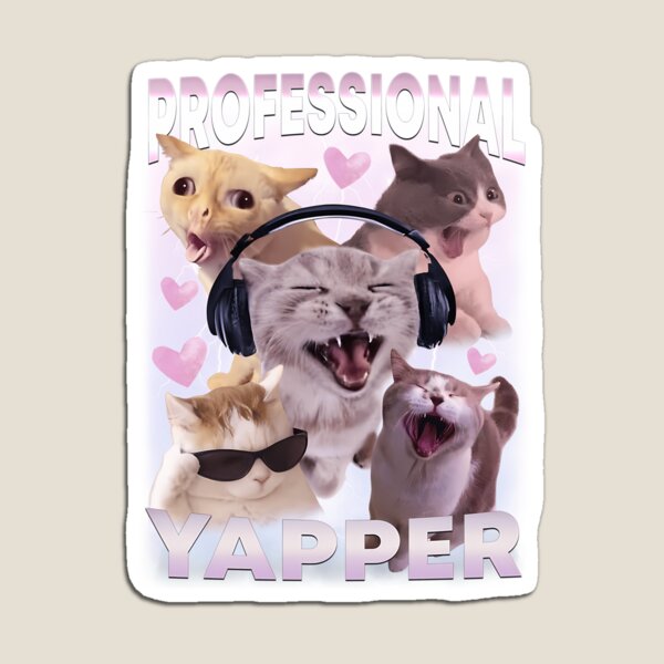 Item preview, Cat Professional Yapper Funny Meme designed and sold by rykerres.