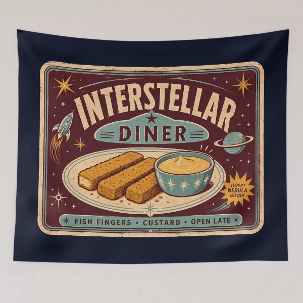 Item preview, Interstellar Fish Fingers & Custard Diner Tray Liner designed and sold by agearb.