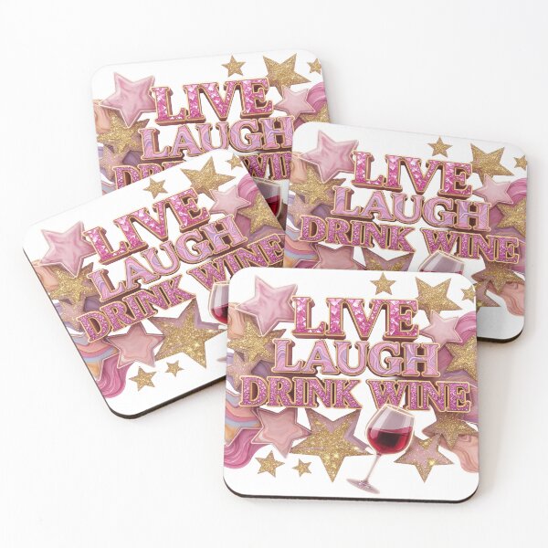 Item preview, Artistic LIVE LAUGH DRINK WINE designed and sold by dazzlemakers.