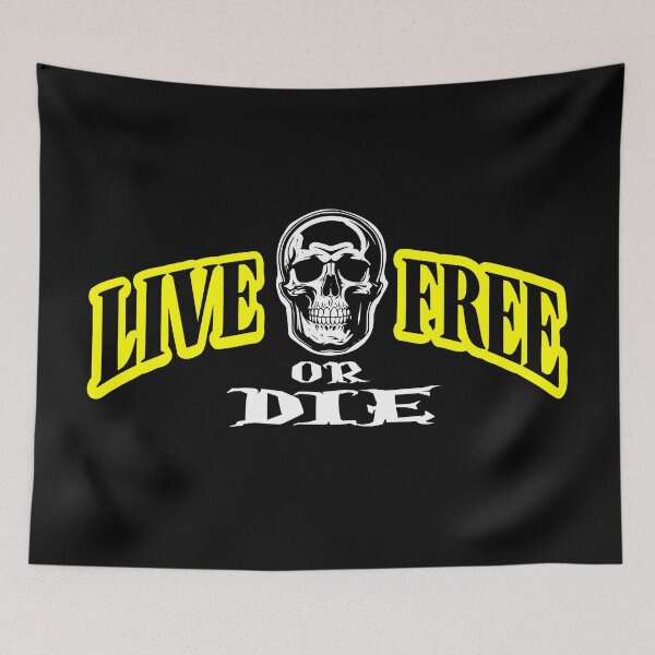 Item preview, Live Free or Die Retro skull graphic designed and sold by Colorfulman.
