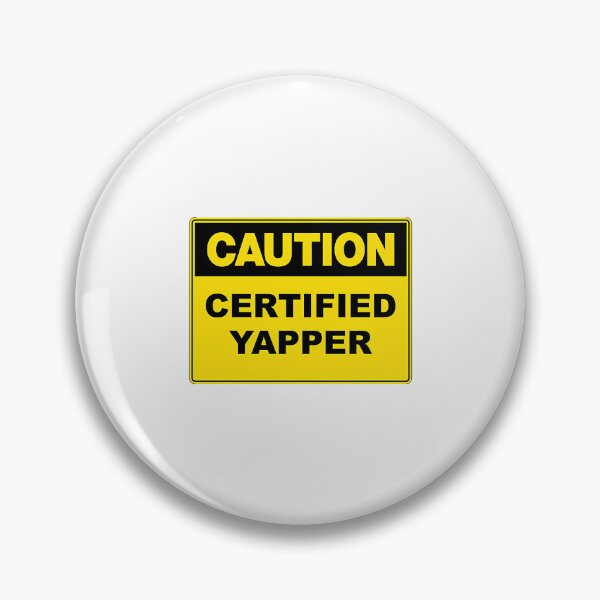 Item preview, Caution Certified Yapper Sticker designed and sold by rykerres.