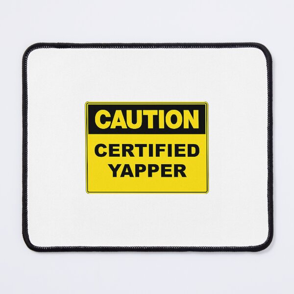 Item preview, Caution Certified Yapper Sticker designed and sold by rykerres.