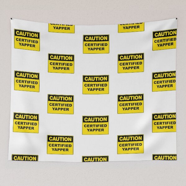 Item preview, Caution Certified Yapper Sticker designed and sold by rykerres.