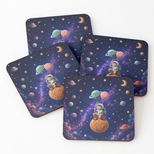Item preview, Cute Crochet Astronaut Riding Moon Sticker designed and sold by Rohan132.