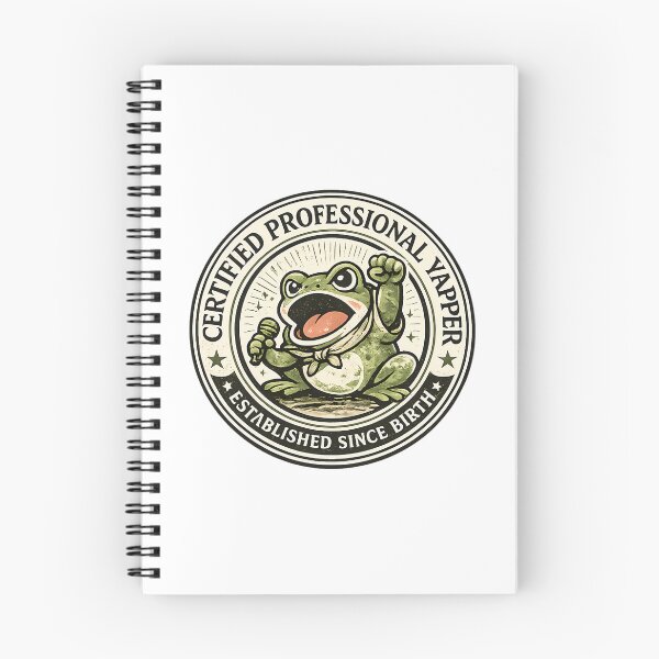 Item preview, Certified Professional Yapper Frog Funny Badge Shirt Born To Yap Tee Frog Lover Gift Sarcastic Humor Shirt designed and sold by rykerres.