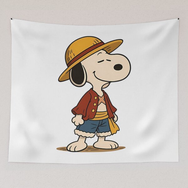 Item preview, Peanuts Snoopy OnePiece Luffy   designed and sold by Kovacekau.