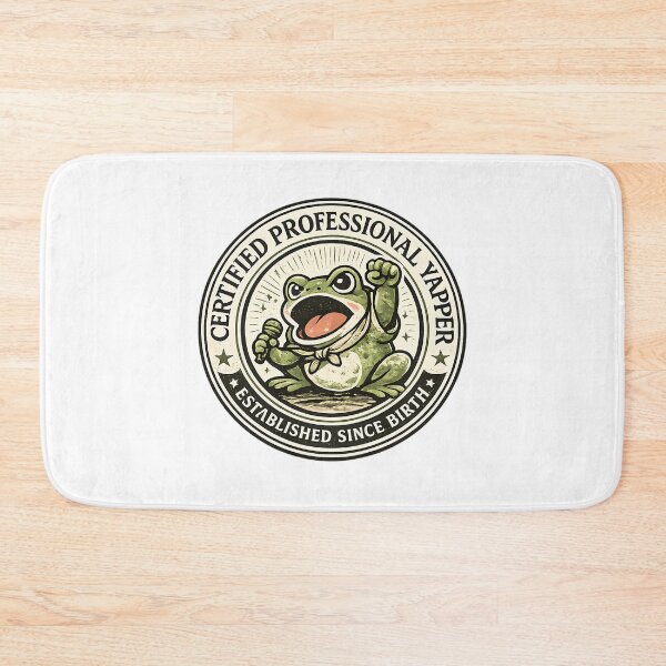 Item preview, Certified Professional Yapper Frog Funny Badge Shirt Born To Yap Tee Frog Lover Gift Sarcastic Humor Shirt designed and sold by rykerres.