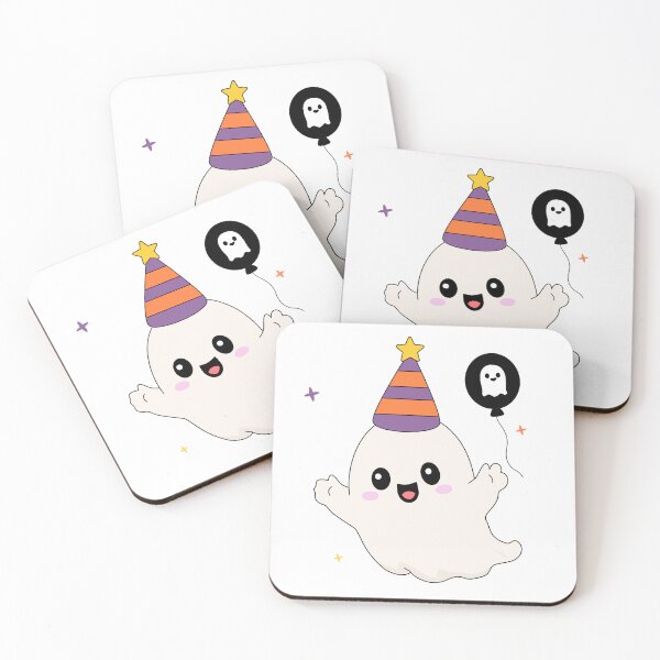 Item preview, Cute Birthday Party Ghost with Hat and Ghost Balloon Sticker⁠ designed and sold by Teenidesign .