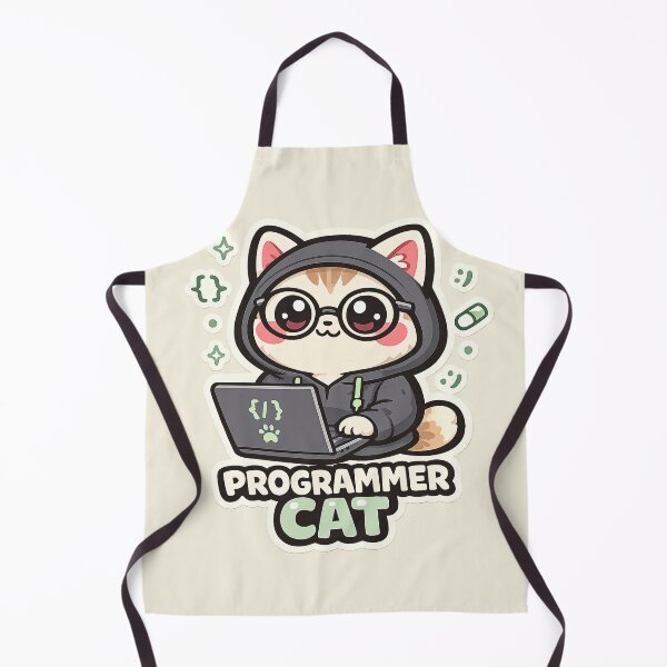 Item preview, Programmer Cat Cute Kawaii Coding – Developer Gift Software Engineer Sticker designed and sold by SanaCreation13.