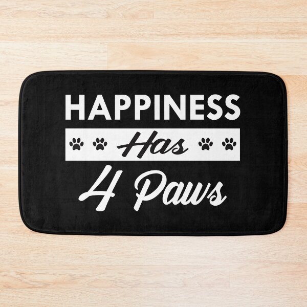 Item preview, Happiness Has 4 Paws Dog Cat Animal Lover Quote designed and sold by GiaoCalonas.