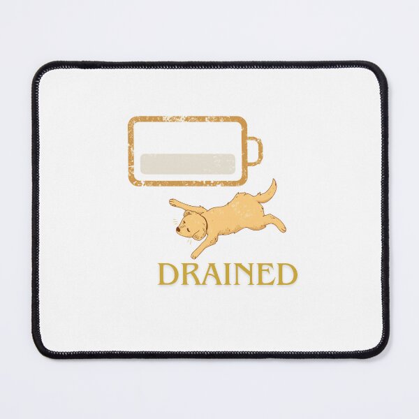 Item preview, Current Status 1 Percent Battery Golden Retriever Sploot Graphic designed and sold by Gameshalah's Designs Hub.