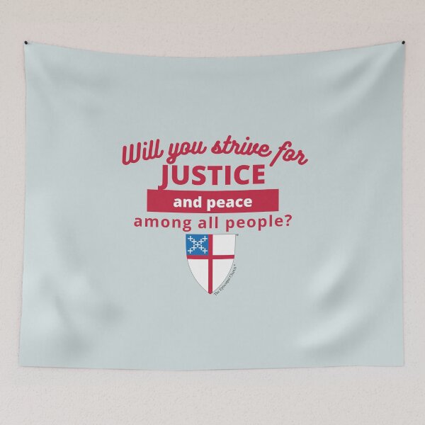 Item preview, Justice and Peace Among All People - The Episcopal Church™ designed and sold by Canterbury Episcopal Campus Ministry at Texas Tech University .