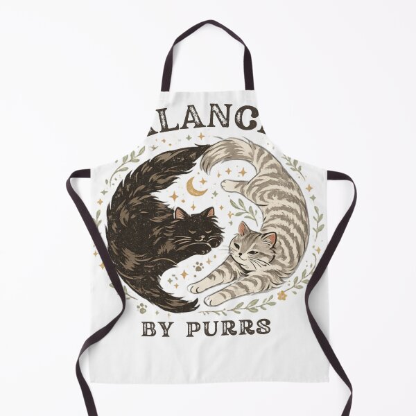 Item preview, Balanced By Purrs T-Shirt, Yin Yang Cat Lover Gift, Black & Tabby Cat Graphic Tee, Zen Feline Harmony Shirt designed and sold by OUICHA.