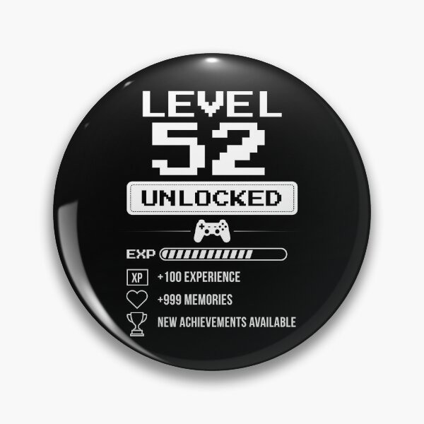 Item preview, Level 52 Unlocked birthday gift designed and sold by NumbersFort.