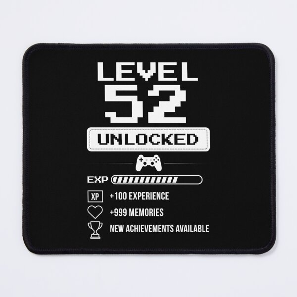 Item preview, Level 52 Unlocked birthday gift designed and sold by NumbersFort.