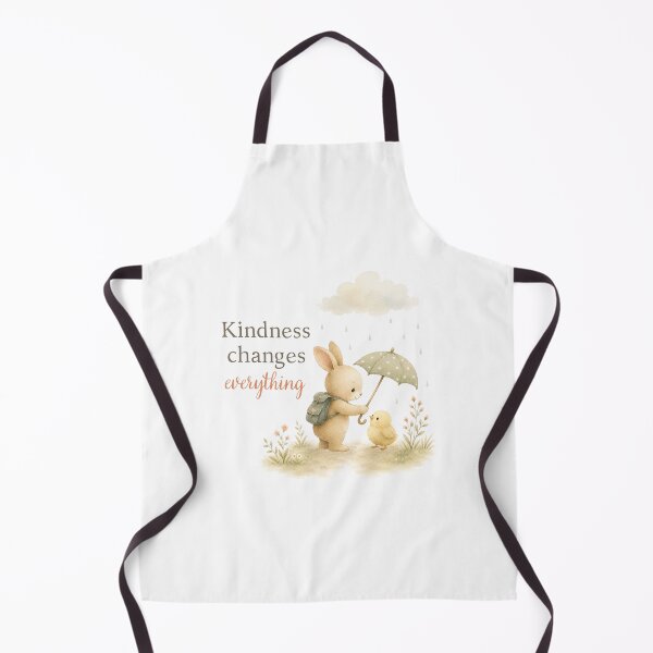 Item preview, Cute Bunny and Chick with Kindness Changes Everything quote designed and sold by Birdsong Blessings.