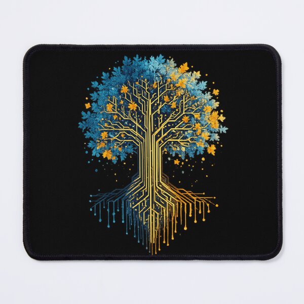 Item preview, Circuit Tree of Life in Fall Color - Autumn Tech Tree Art designed and sold by Shakhbata-1.