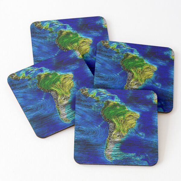Item preview, South America Wind Pattern Map designed and sold by car2art.