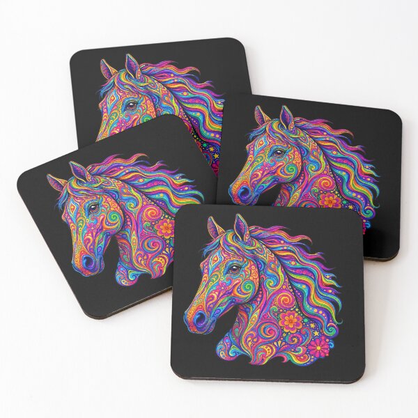 Item preview, Psychedelic Rainbow Horse designed and sold by Myra365Art.
