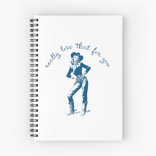 Item preview, "Really Love That For You" Cowgirl Vintage Style Illustration in Denim designed and sold by ✨nightvrld.