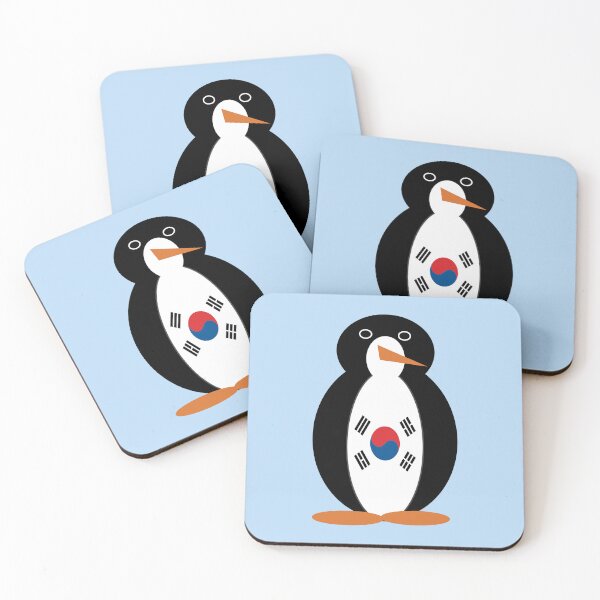 Item preview, South Korea Ms. Penguin – Cute Korean Flag Penguin Design designed and sold by AuntieShoe.