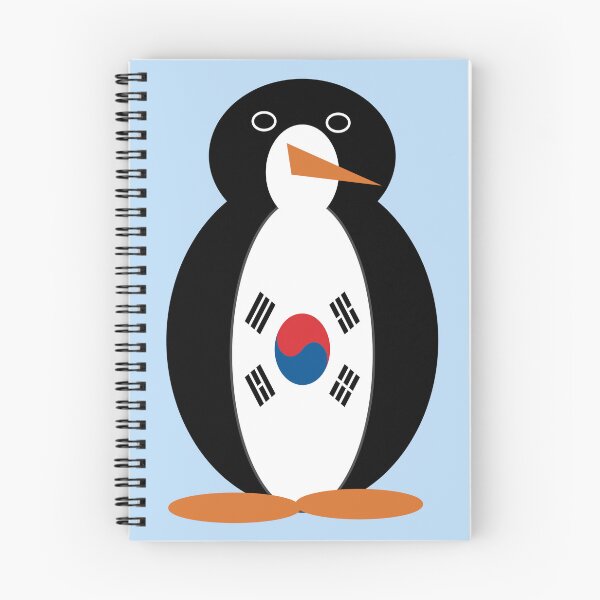 Item preview, South Korea Ms. Penguin – Cute Korean Flag Penguin Design designed and sold by AuntieShoe.