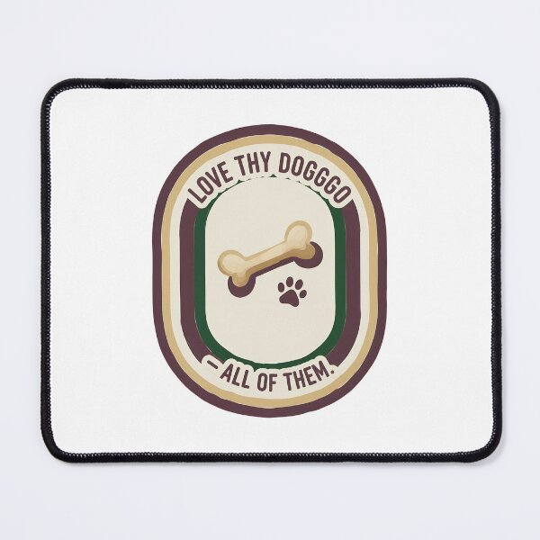 Item preview, Love Thy Dogggo Bone Paw Print Retro Design designed and sold by GiaoCalonas.