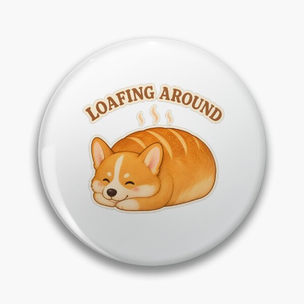 Item preview, Loafing Around Cute Corgi Bread Loaf designed and sold by Kaikab007.