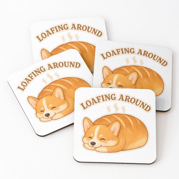 Item preview, Loafing Around Cute Corgi Bread Loaf designed and sold by Kaikab007.