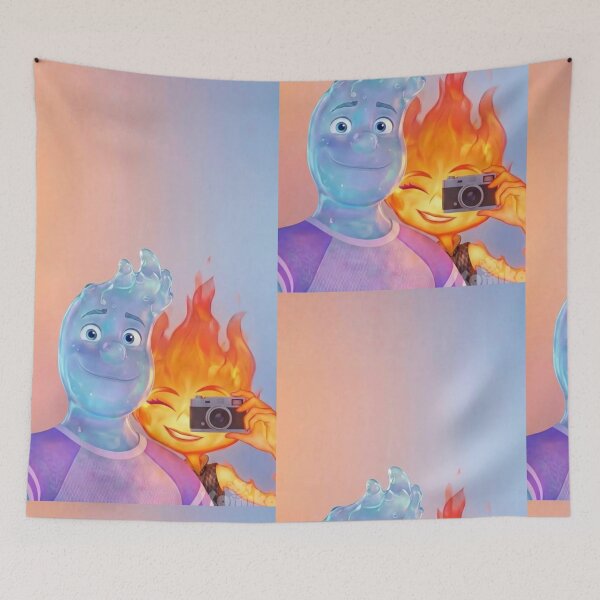 Item preview, Ember and wade elemental design poster designed and sold by lilacWhim.