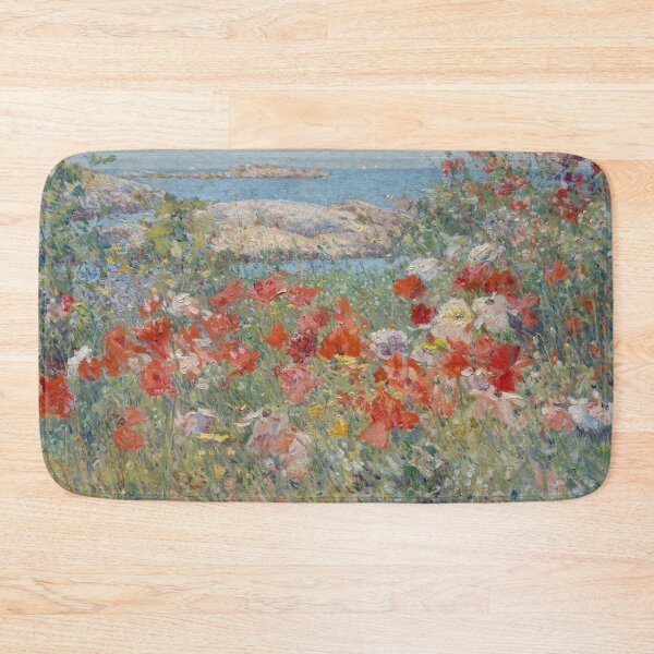 Item preview, Celia Thaxter's Garden 1890 by Childe Hassam | American Impressionist Coastal Poppies designed and sold by GalleryRowTV.