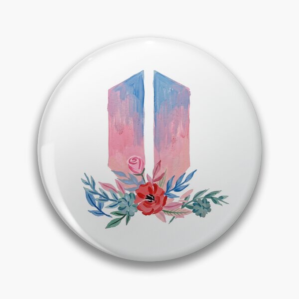 Item preview, BTS Bangtan Boys ARMY Pastel Flower Logo Art Work designed and sold by imsoyoon.