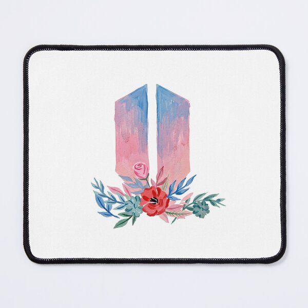 Item preview, BTS Bangtan Boys ARMY Pastel Flower Logo Art Work designed and sold by imsoyoon.
