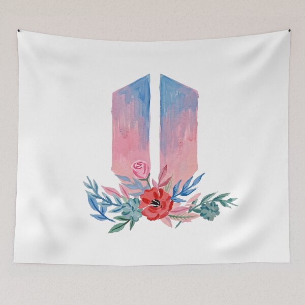 Item preview, BTS Bangtan Boys ARMY Pastel Flower Logo Art Work designed and sold by imsoyoon.