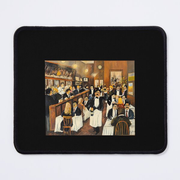 Item preview, Busy European Restaurant Dining Scene Oil Painting designed and sold by ArmandHuels.