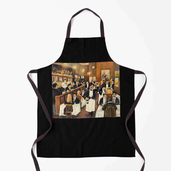 Item preview, Busy European Restaurant Dining Scene Oil Painting designed and sold by ArmandHuels.