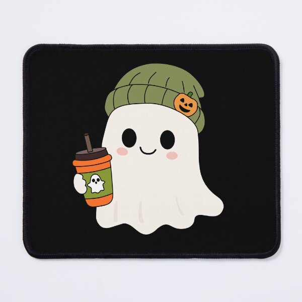 Item preview, Cute Hipster Ghost with Beanie Hat and Coffee Cup Sticker designed and sold by Teenidesign .