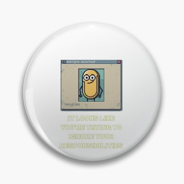 Item preview, Ignoring Responsibilities Y2K Desktop Clippy Pop-Up Graphic designed and sold by Gameshalah's Designs Hub.