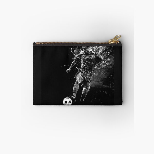 Item preview, Explosive Soccer Player Kick Monochrome Football Action Art designed and sold by inkoutninja.