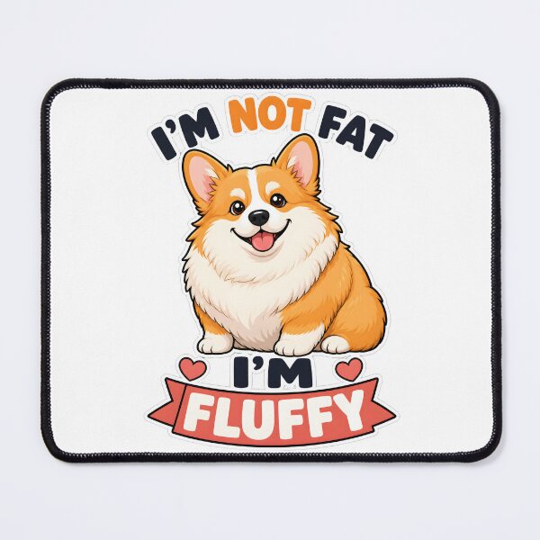 Item preview, Im Not Fat Im Fluffy Funny Corgi designed and sold by Kaikab007.
