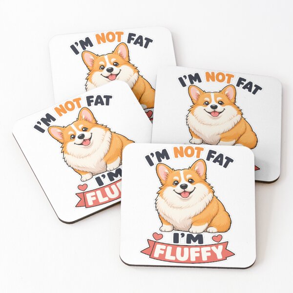 Item preview, Im Not Fat Im Fluffy Funny Corgi designed and sold by Kaikab007.