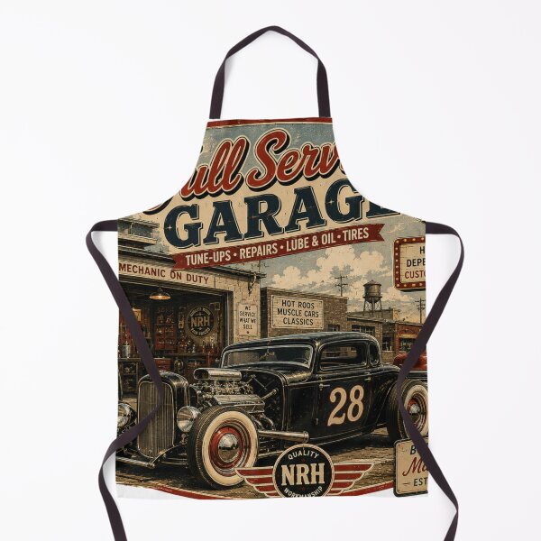 Item preview, Retro Route 66 Full Service Garage Poster designed and sold by Normandy Road Heritage.