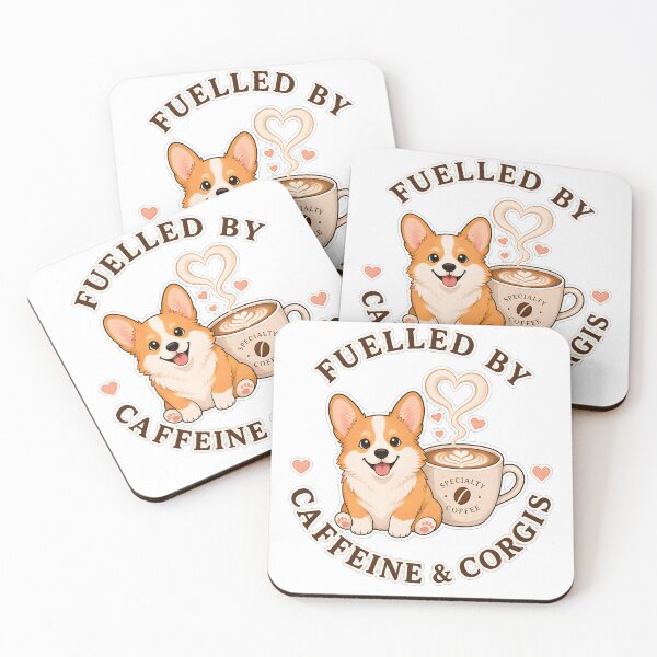 Item preview, Fuelled By Caffeine And Corgis Coffee Dog designed and sold by Kaikab007.
