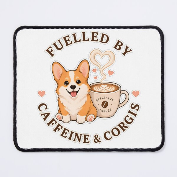 Item preview, Fuelled By Caffeine And Corgis Coffee Dog designed and sold by Kaikab007.